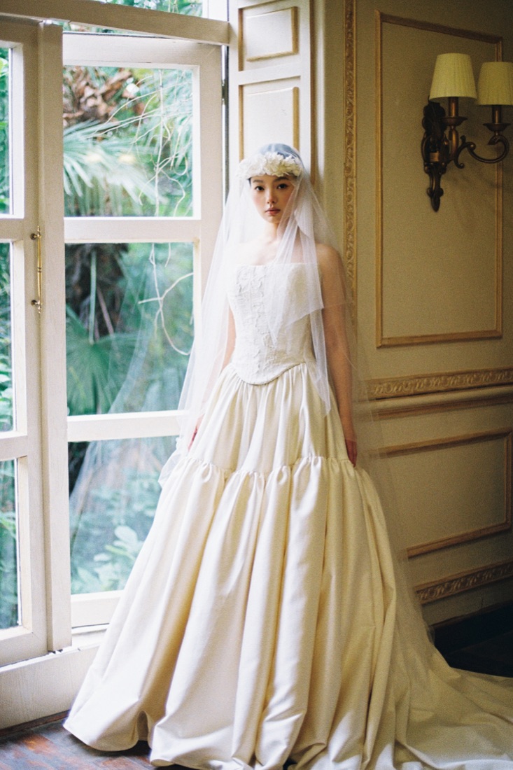 A designer wedding dress at Lichée Bridal, serving San Jose brides